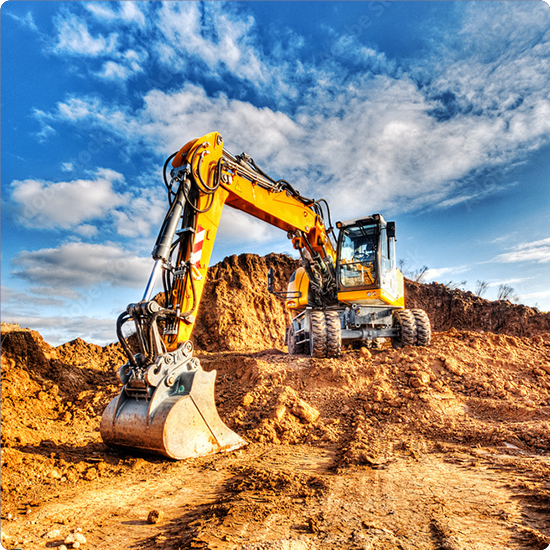 chantier + pelleteuse